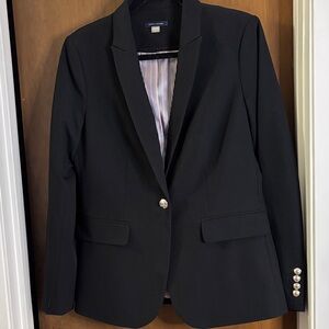 Tommy Hilfiger Women’s 10 Black Blazer with Gold Buttons Lined